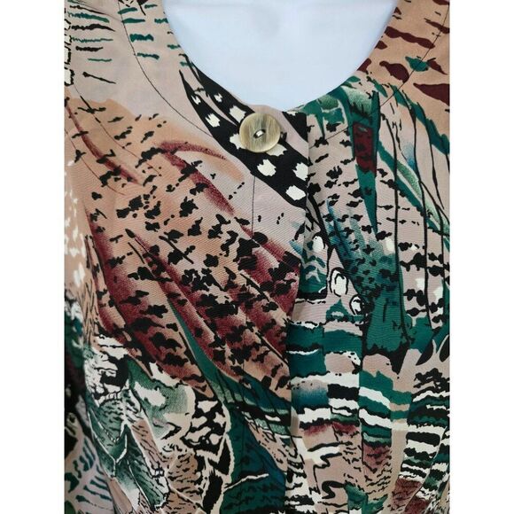 Vintage Che Studio Multi-Color Abstract Print Blouse office wear 90's Academia - Picture 3 of 9